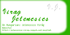 virag jelencsics business card